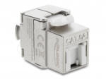 Delock Keystone modul RJ45 aljzat LSA Cat. 6A, árnyékolt, szerszám nélküli, porvédő fedéllel (90706) (90706)