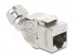 Delock Keystone modul RJ45 aljzat LSA, Cat. 6A, szerszám nélküli, 45 -os hajlítású, árnyékolt (90798) (90798)