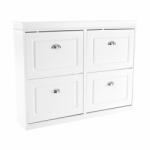 TEMPO KONDELA Cipőpolc, 2-Soros, Fehér, Seber Typ 5