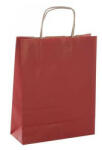  APLI Piros Ajándéktasak - 25x11x31 cm, Sodrott Fülű