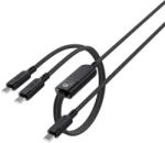 ACEFAST Cablu de Incarcare Type-C la 2x Type-C, 100W, 20V/5A, 480Mb/s, 1.2m, Fast Charge- (C5-11) - Black (KF2349270) - pcone