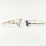  Ezüst Szett Marokkói Ametiszttel és Fehér Topázzal ( Gyűrű ), XMP125/59