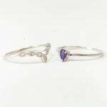  Ezüst Szett Marokkói Ametiszttel és Fehér Topázzal ( Gyűrű ), XMP125/52