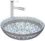 Rea REA-U0267 - ARTE ráépíthető mosdó, átmérő 40 cm, kerámia, ornamentális mintázattal REA-U0267 (RE0062)