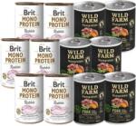 Brit BRIT MONO PROTEIN RABBIT 6x400g + Wild Farm Monoprotein Pork 6x400g