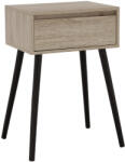 TEMPO KONDELA Kisasztal/Éjjeliszekrény, Tölgy/Fekete, Alysandra Typ 1