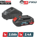 Bormann Akku program alapkészlet 20V, akkumulátor 2.0Ah és töltő 2.4A (BBP9920) (BBP9920)