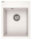 Laveo SRO_610Y - LAVEO PICO 390X500 egymedencés gránit mosogató szifonnal fehér (SRO_610Y)