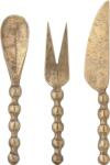 Bloomingville Set tacâmuri pentru brânză Haolin, alamă, 3 piese (82068619)