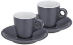 KELA KELA Cană de espresso cu farfurie set de 4 buc. MATTIA gri KL-12751
