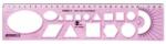 Optima Sablon vonalzó OPTIMA hajlékony pink 30cm (53070)