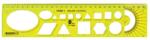 Optima Sablon vonalzó OPTIMA fluor 30cm (53009)