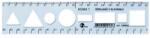 Optima Sablon vonalzó OPTIMA kék 20cm (53049) - nyomtassingyen