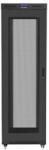 Lanberg FF01-8242-23BL 19" 42U SZÉL: 800mm MÉLY: 1200mm MAG: 2127mm lapraszerelt LCD hálós fémajtós fekete rack szekrény (FF01-8242-23BL)