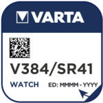 VARTA V384 SR41W 1, 55V Silver Oxide óra gombelem (Varta-V384)