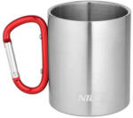 Nils Camp Cană de camping NILS Camp NC17110 cu carabină 300ml roșie