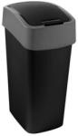 Keter Billenős szemetes, 45 liter, CURVER "Pacific flip bin", fekete/ezüst (229411) - mystock