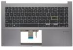 ASUS VivoBook S15 S533FL S533FA series 90NB0LX3-R31US0 amerikai angol (US) kiosztású billentyűzet háttérvilágítással (backlight) palmrest/topcase felső burkolat szürke (CAS080457PRUS)