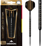 Mission Darts dart szett Mission steel Mike De Decker, fekete-arany PVD, 24gr, 95%