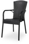 Klubfotel Éttermi/kerti szék ANDREA - antracit-fekete