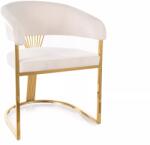 Klubfotel Crown Velvet étkezőszék - világos bézs