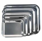  Tálca szögletes rozsdamentes acél krómozott 35 x 28 cm (1605SIS003) - fotoland