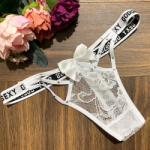 INEZ szexi csipkés tanga - masnival, strasszokkal, több színben (1625A)