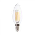 V-TAC Átlátszó LED izzó filament COG E14 C35 6W 6400K gyertya - 217425 (217425)