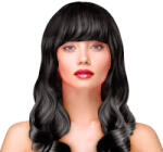 PartyPal Fekete hosszú hullámos paróka frufruval - felnőtt (MEZ-5904610142998)