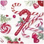 Ihr CANDY CANES papírszalvéta csomag 33x33cm (L1060700)