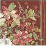 Ihr POINSETTIA BOUQUET papírszalvéta csomag 33x33cm, Piros (L1087310)
