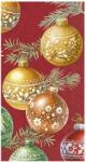 Ihr CHRISTMAS BUBBLES papírszalvéta csomag 33x42cm, Piros (BF1088310)