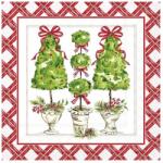 Ihr HOLLY TOPIARY papírszalvéta csomag 25x25cm, Piros (C1090510)