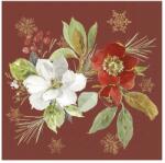 Ihr POINSETTIA BOUQUET papírszalvéta csomag 25x25cm, Piros (C1087310)