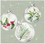 Ihr SHINY X-MAS papírszalvéta csomag 33x33cm, Zsályazöld (L1093226)