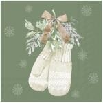 Ihr SIMPLE SEASON GLOVES papírszalvéta csomag 33x33cm, Zöld (L1019120)