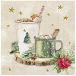 Ihr X-MAS DRINKS papírszalvéta csomag 33x33cm, Krém (L1025460)