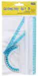 Educa Vonalzókészlet, 20 cm egyenes vonalzó, szögmérő, 45°, 10 cm-es és 60°, 14 cm-es háromszög vonalzó, 4 db/bliszter Educa - suplix