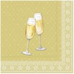 Ihr GOLDEN DRINKS papírszalvéta csomag 33x33cm, Krém (L1062669)