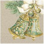 Ihr CHRISTMAS BELLS papírszalvéta csomag 33x33cm, Barna (L1094630)