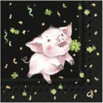 Ihr LUCKY PIG papírszalvéta csomag 33x33cm, Fekete (L1087607)