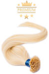 HairExtensionShop Prémium U-TIP Póthaj Hamvas Világos Platinaszőke Hőillesztéses Hajhosszabbításhoz 70cm (Szín #60ASH) (VUT7060ASH)