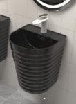  Lavoar suspendat, negru lucios, ceramica sanitara, 40 x 40 x 45 cm P126B (C1301)