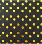  10 darabos papír szalvéta - Fekete alapon arany pöttyös