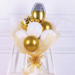  7 darabos lufi szett - Arany színű lufi csokor