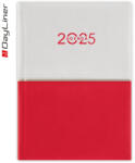 Dayliner Határidőnapló Contrast A5 napi, fehér lapokkal fehér-piros Dayliner 2026 (57784) - irodaszerpiac