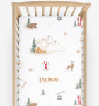 Goldea gyermek körgumis pamut lepedő kiságyba - zakopane 70 x 140 cm