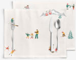 Goldea karácsonyi pamut reggeliző alátét - téli örömök - 2db 30 x 40 cm
