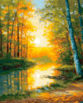 Alkotásutca Őszi gondolatok - Számfestő készlet kereten 40x50