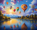 Alkotásutca Ballon felvonulás - Számfestő készlet kereten 40x50